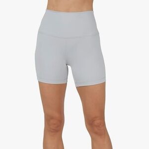YOGALICIOUS LUX Light Gray Everyday 5" High-Rise Active Workout Biker Shorts XS